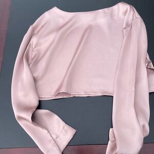 rose gold satin shirt